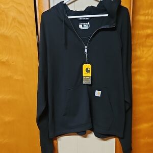 Carhartt Loose Fit Full Zip Black Hoodie